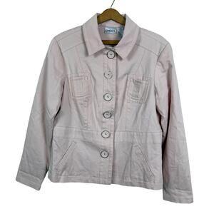 Chico's Women Light Pink Jacket Size 1 (US Medium/8) Lined Preppy Office Attire
